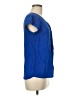 Unbranded 100% Silk Blue Short Sleeve Silk Top Size M (estimated) - photo 4