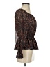Max Studio 100% Polyester Brown Long Sleeve Blouse Size S - photo 4