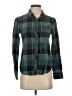 BDG 100% Cotton Plaid Teal Long Sleeve Button-Down Shirt Size XS - photo 1