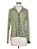 CAbi Print Green Long Sleeve Blouse Size S - photo 1