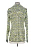 CAbi Print Green Long Sleeve Blouse Size S - photo 2