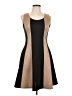 Unbranded Color Block Tan Casual Dress Size M - photo 1