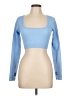 OQQ Blue Long Sleeve Top Size L - photo 1