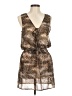 Becca Animal Print Brown Cocktail Dress Size M - photo 1
