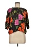 Express 100% Polyester Black Orange 3/4 Sleeve Blouse Size L (estimated) - photo 1