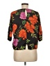 Express 100% Polyester Black Orange 3/4 Sleeve Blouse Size L (estimated) - photo 2