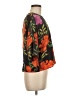 Express 100% Polyester Black Orange 3/4 Sleeve Blouse Size L (estimated) - photo 4