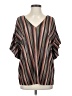 Vanessa Virginia 100% Polyester Brown Short Sleeve Blouse Size S - photo 1