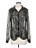 CAbi 100% Polyester Stars Gray Long Sleeve Blouse Size S - photo 1