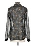 CAbi 100% Polyester Stars Gray Long Sleeve Blouse Size S - photo 2
