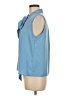 Unbranded 100% Polyester Blue Sleeveless Blouse Size M - photo 5