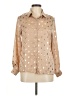 Unbranded Polka Dots Tan Long Sleeve Blouse Size M - photo 1