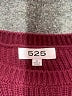525 America Solid Burgundy Pullover Sweater Size S - photo 7