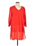 Chico's 100% Polyester Red 3/4 Sleeve T-Shirt Size Lg (2) - photo 1