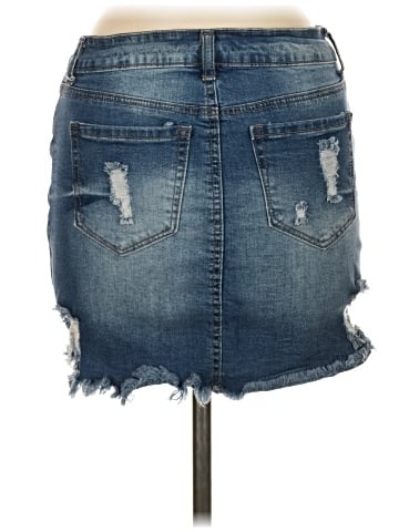 Wax Jean Denim Skirt (view 2)