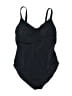Unbranded Solid Black One Piece Swimsuit Size S - photo 1
