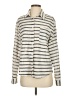 Edikted Stripes Gray Long Sleeve Button-Down Shirt Size XS - photo 1