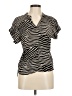 H&M Black Short Sleeve Blouse Size 6 - photo 1