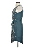 Tiny 100% Rayon Paisley Teal Blue Cocktail Dress Size XS - photo 5