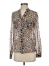 BCBGMAXAZRIA Animal Print Multi Color Brown Long Sleeve Blouse Size XS - photo 1