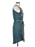 Tiny 100% Rayon Paisley Teal Blue Cocktail Dress Size XS - photo 4