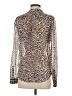 BCBGMAXAZRIA Animal Print Multi Color Brown Long Sleeve Blouse Size XS - photo 2