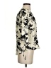 Olivia Grey 100% Viscose Ivory 3/4 Sleeve Blouse Size S - photo 4