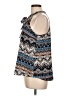 Pink Rose Blue Sleeveless Blouse Size L - photo 5