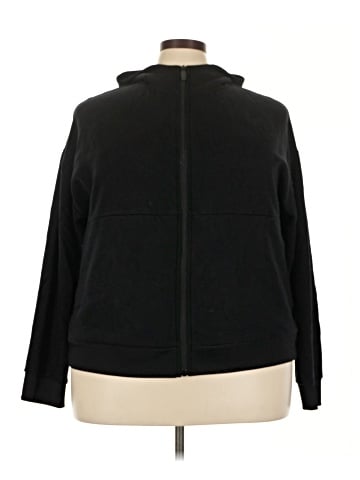 White Mark Zip Up Hoodie (view 1)