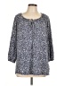 Lands' End Blue 3/4 Sleeve Blouse Size L - photo 1