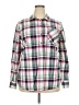 Merona Plaid Pink Long Sleeve Button-Down Shirt Size XXL - photo 1