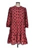 Eliza J Print Red Casual Dress Size 10 - photo 1