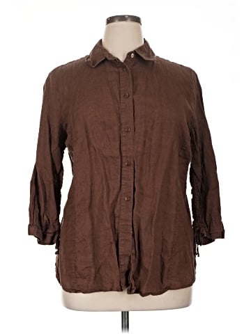 Foxcroft 3/4 Sleeve Button-Down Shirt (view 1)