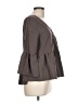 Everly 100% Polyester Gray 3/4 Sleeve Blouse Size L - photo 4