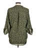 Lush 100% Polyester Animal Print Green 3/4 Sleeve Blouse Size M - photo 2