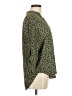 Lush 100% Polyester Animal Print Green 3/4 Sleeve Blouse Size M - photo 4