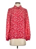 Tocca 100% Silk Red Long Sleeve Silk Top Size 4 - photo 1