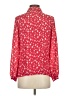 Tocca 100% Silk Red Long Sleeve Silk Top Size 4 - photo 2