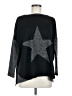 Go Couture Stars Black Pullover Sweater Size M - photo 1