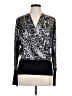 Robert Rodriguez 100% Silk Animal Print Silver Blouse Size 6 - photo 1