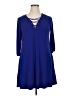 AB Studio Solid Blue Casual Dress Size XL - photo 1
