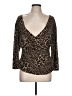 Karin Stevens Brown 3/4 Sleeve Top Size L - photo 1