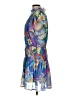 Entro 100% Polyester Tropical Blue Cocktail Dress Size L - photo 5