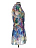 Entro 100% Polyester Tropical Blue Cocktail Dress Size L - photo 4