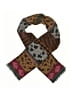 Kenzo Animal Print Burgundy Brown Scarf One size - photo 1