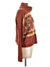 SO 100% Polyester Chevron-herringbone Brown Turtleneck Sweater Size L - photo 4