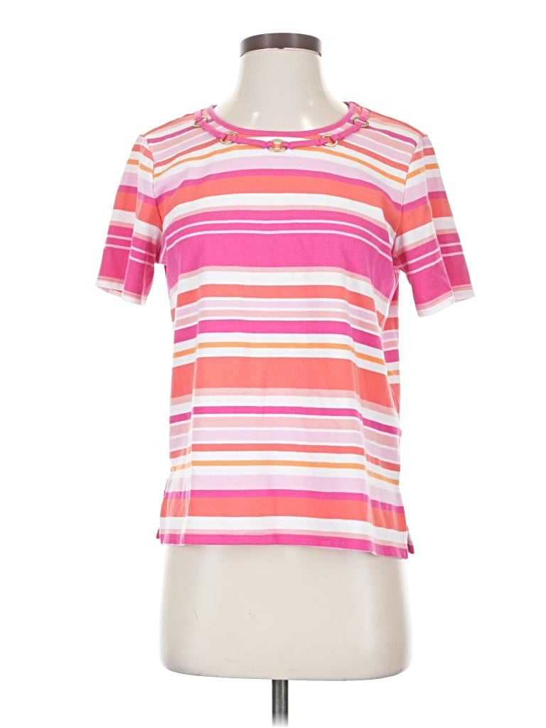 Pre-owned Alfred Dunner Short Sleeve T-shirt In Pink