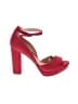 Sun + Stone 100% Leather Red Sandals Size 10 - photo 1