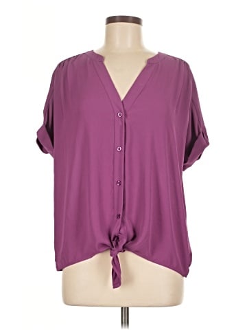 New York & Company Short Sleeve Blouse (view 1)