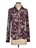 Ann Taylor LOFT 100% Polyester Floral Burgundy Long Sleeve Blouse Size XS - photo 1